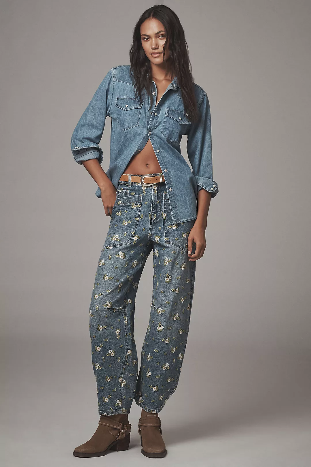 Avec Les Filles High-Rise Barrel Jeans