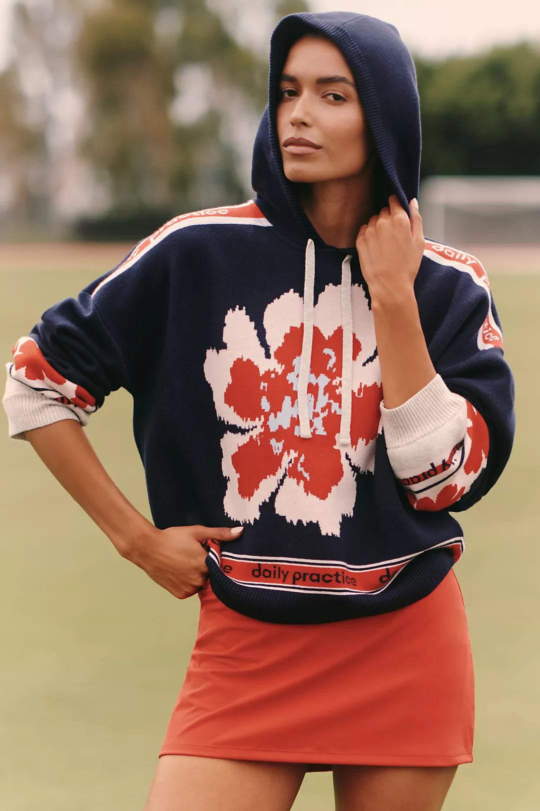 Daily Practice Hooded Graphic Varsity Top