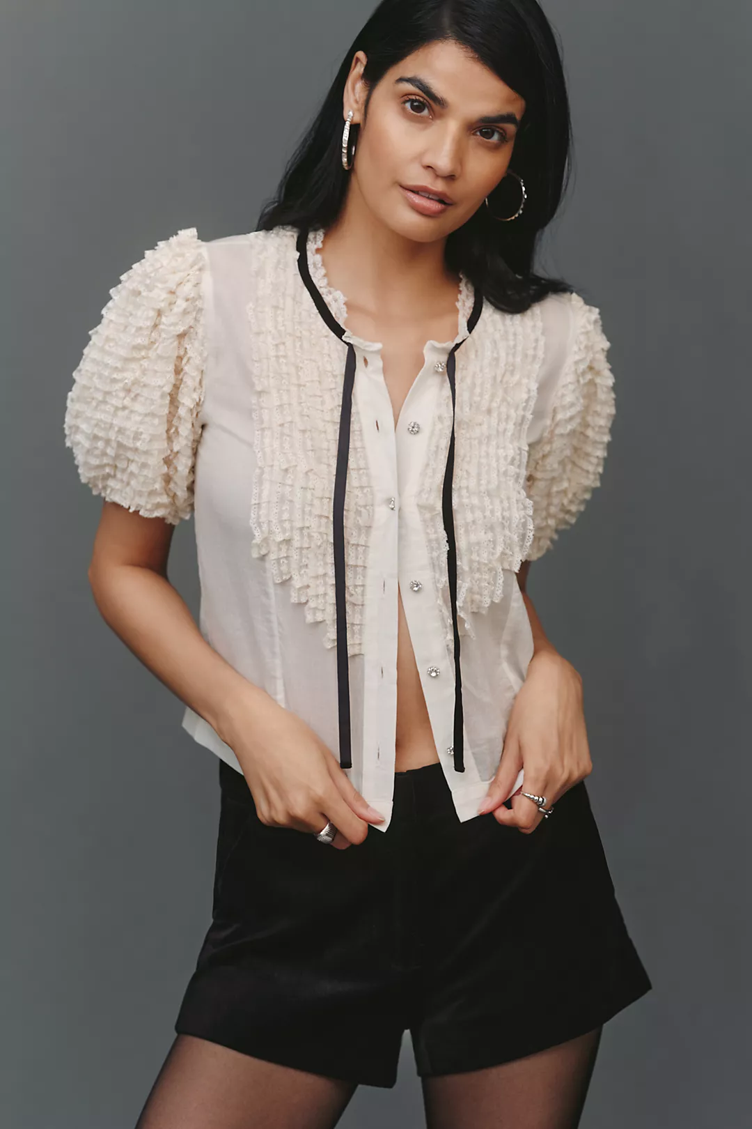 Love The Label Oceane High-Neck Bow Blouse