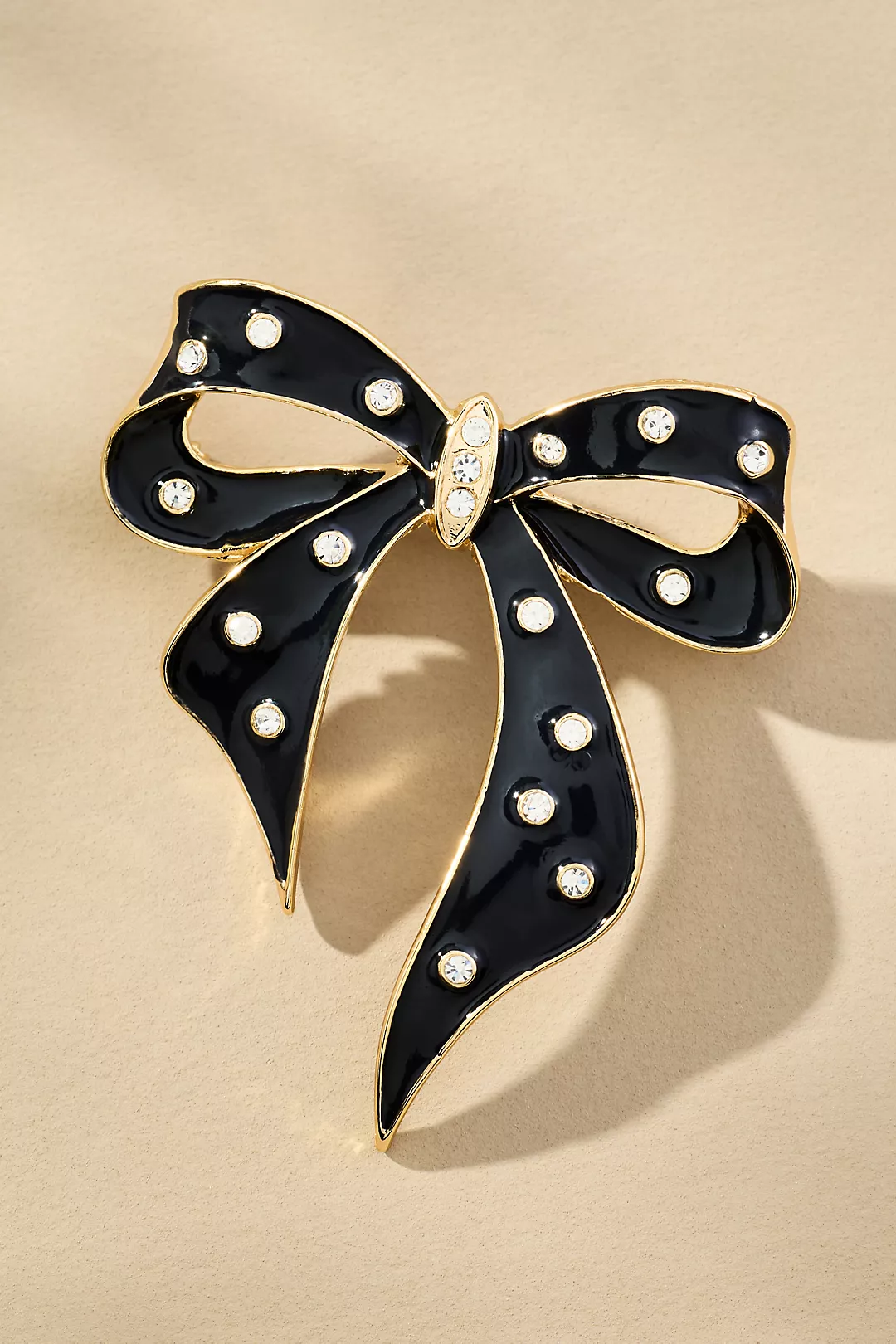 Crystal Bow Brooch