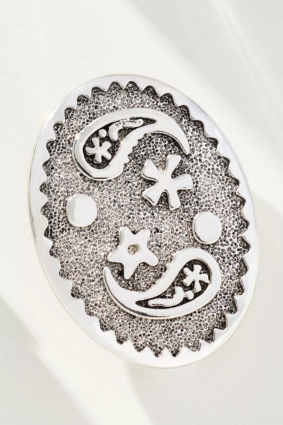 Oval Yin and Yang Brooch