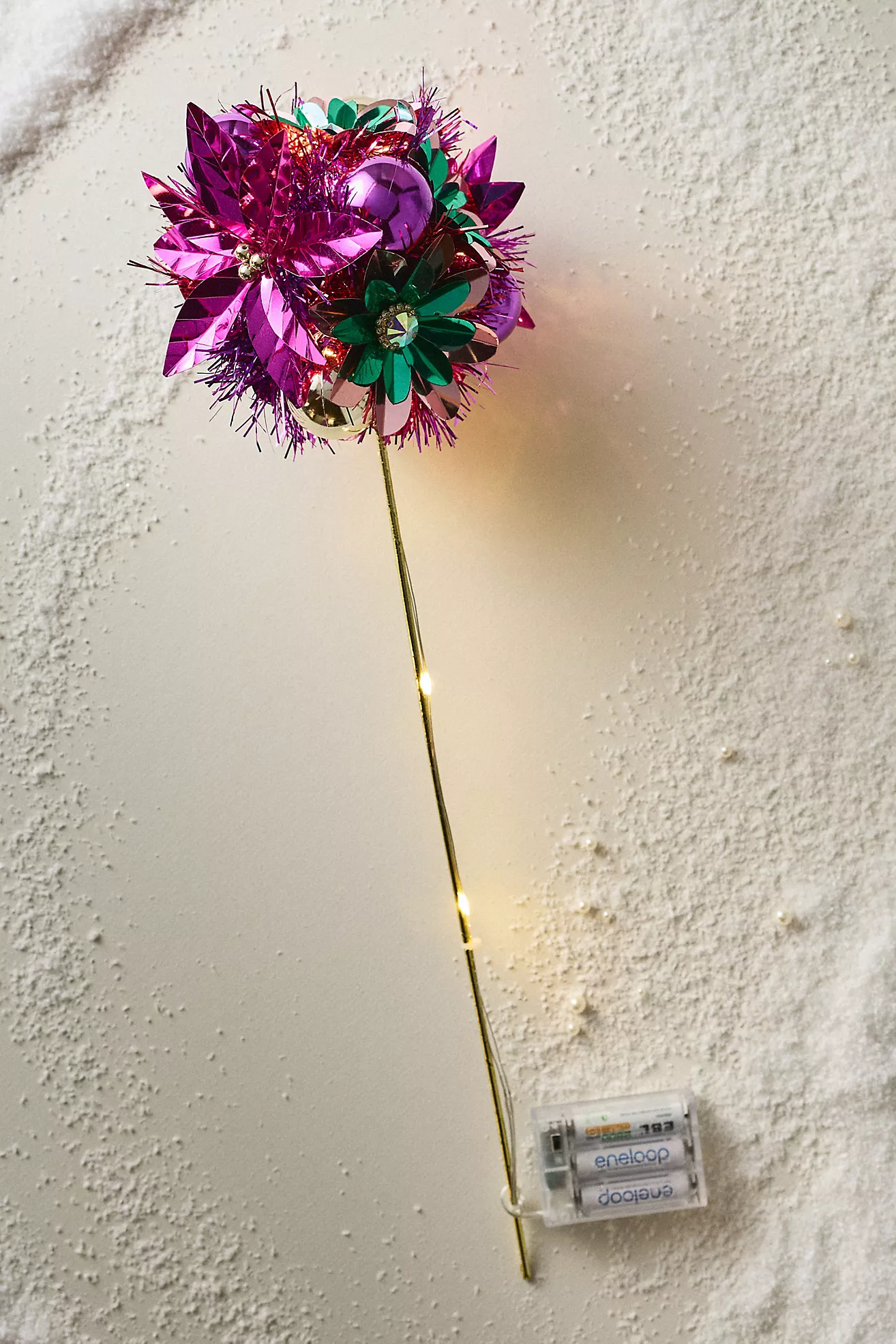 Light-Up Tinsel Tree Pick