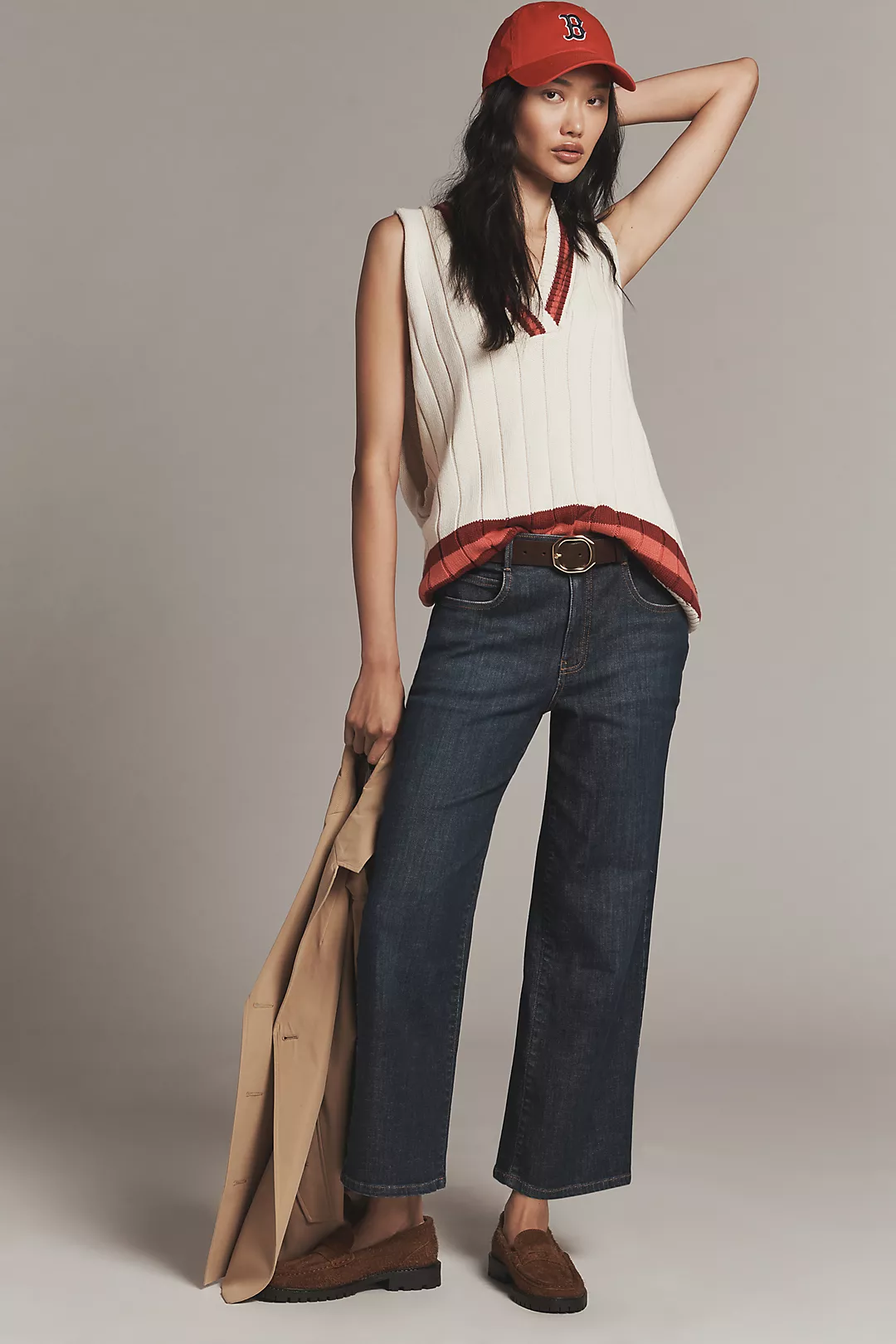 The Edie Mid-Rise Straight-Leg Jeans by Pilcro