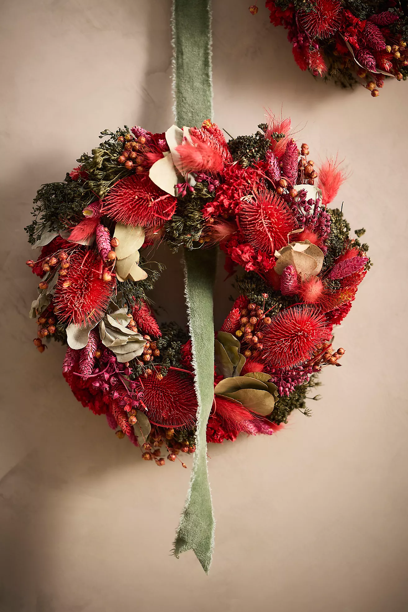 Red Velvet Dried Wreath