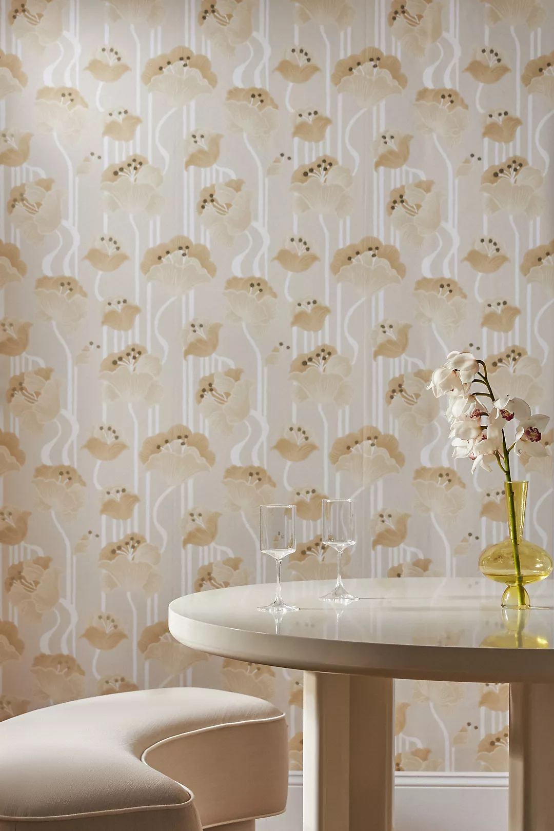 Shirley Deco Floral Peel-and-Stick Wallpaper