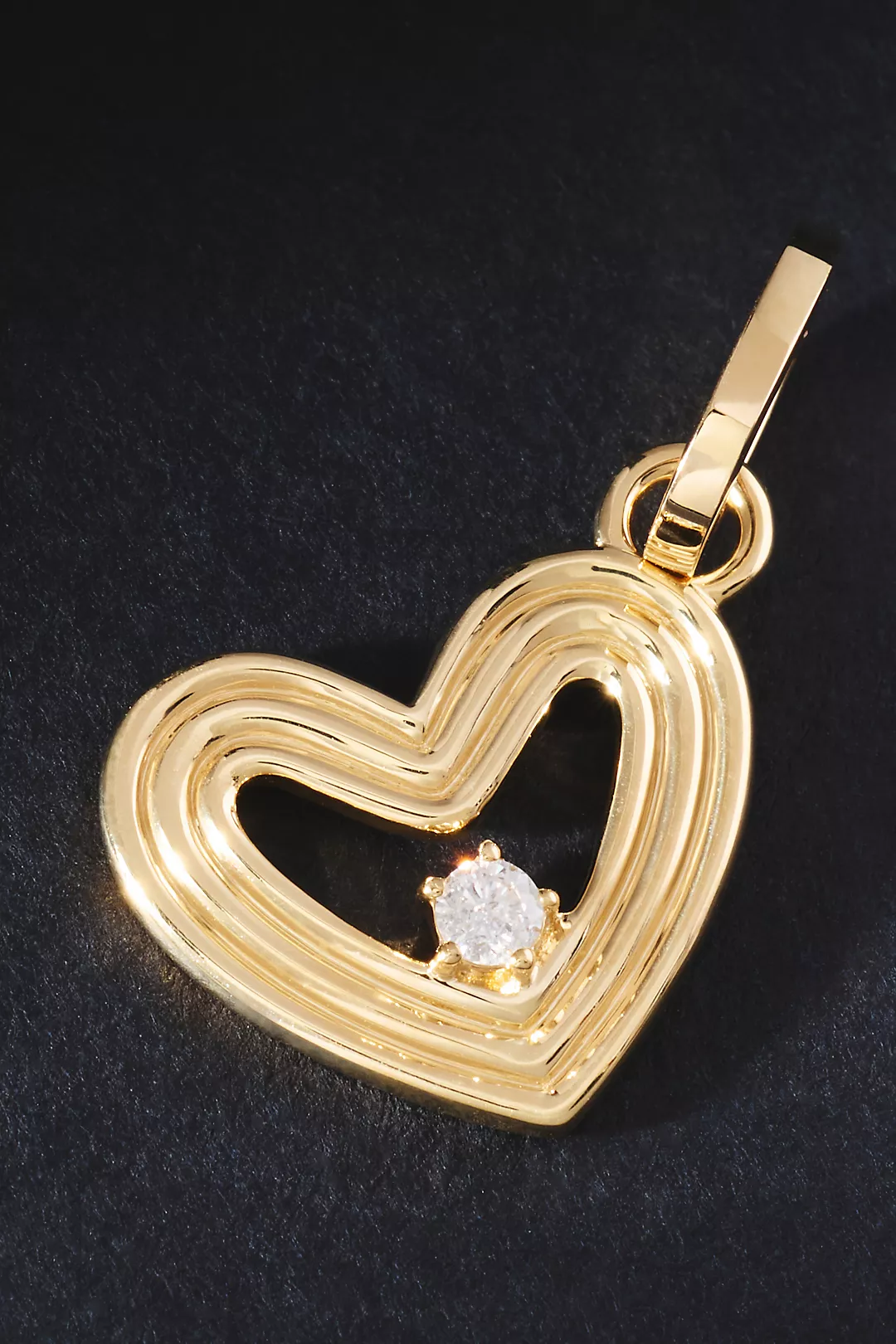 Adina Reyter Groovy Diamond Heart Hinged Charm