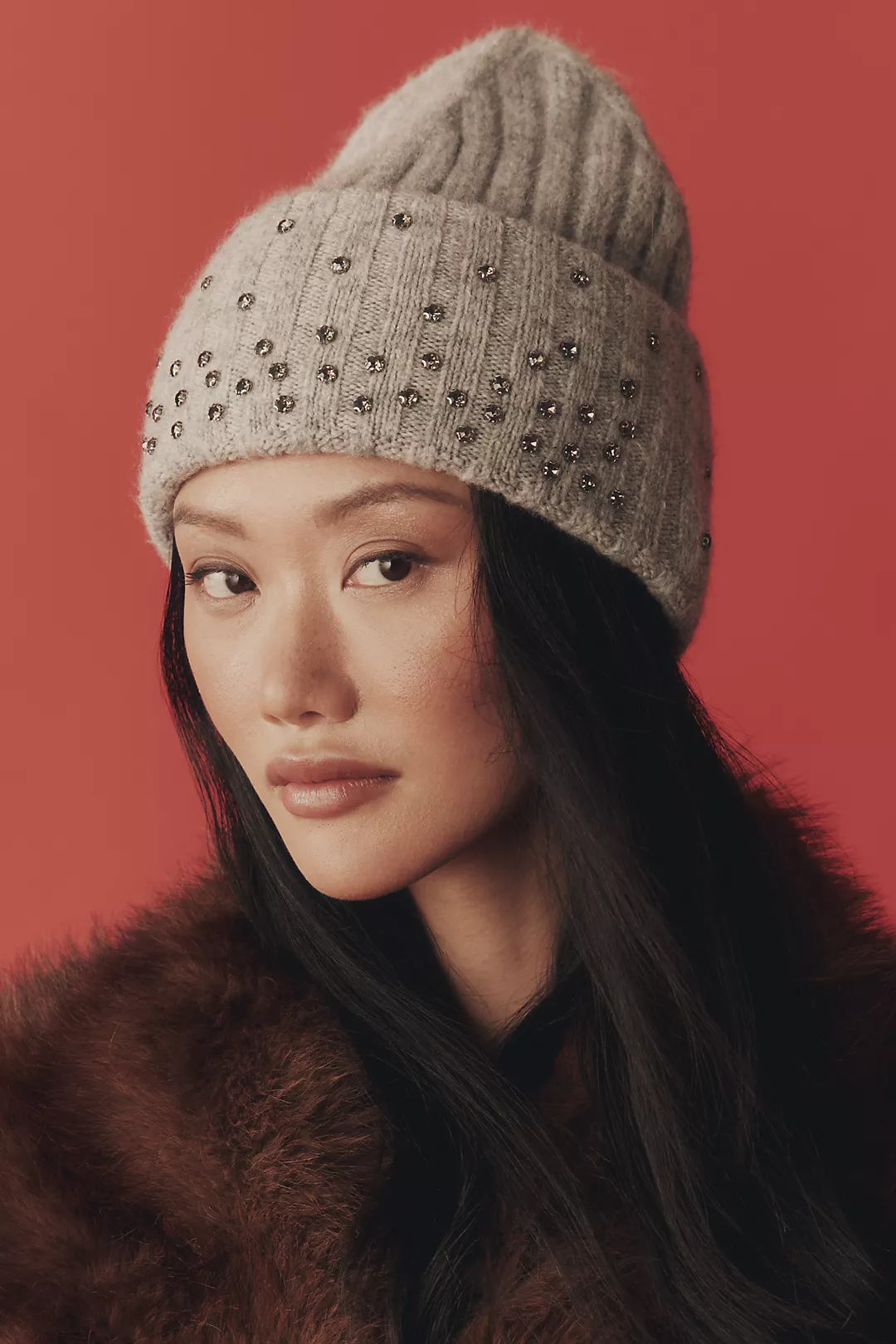 By Anthropologie Rhinestone Embellished Beanie