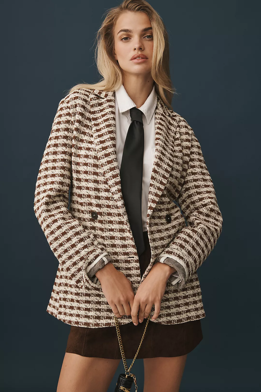 Dolan Left Coast Knit Houndstooth Blazer