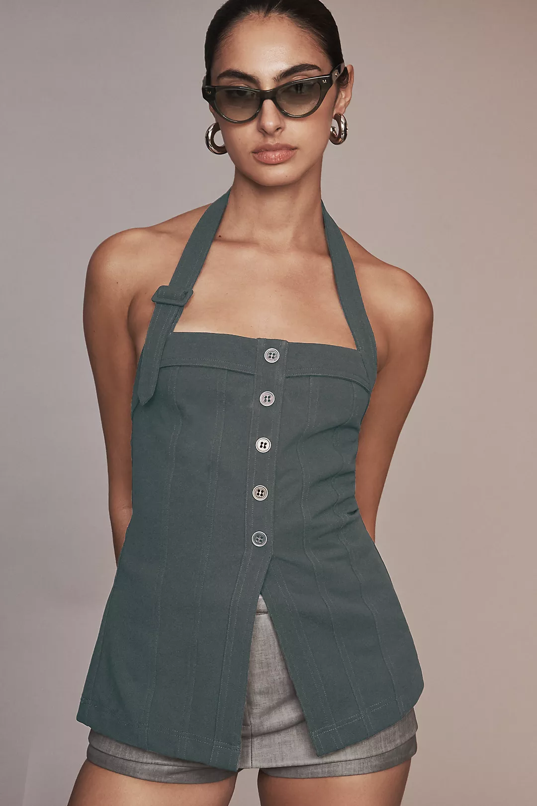 Dolan Left Coast Square-Neck Knit Vest