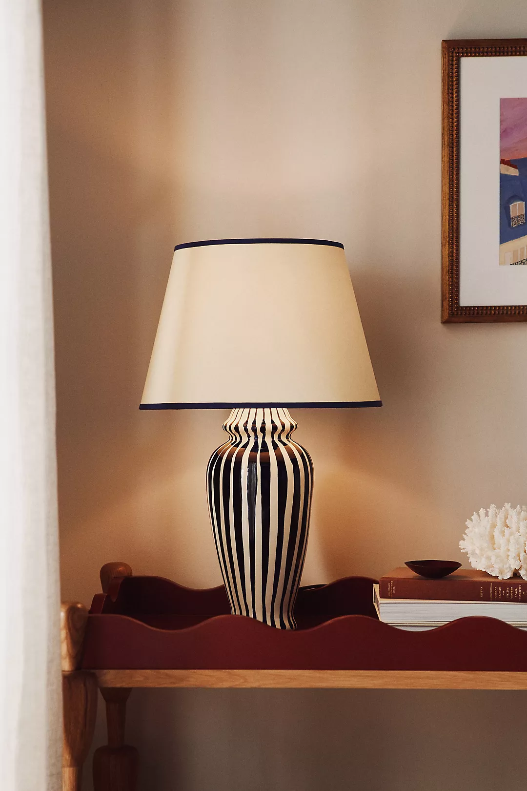 Pooky The Lottie Striped Ceramic Table Lamp