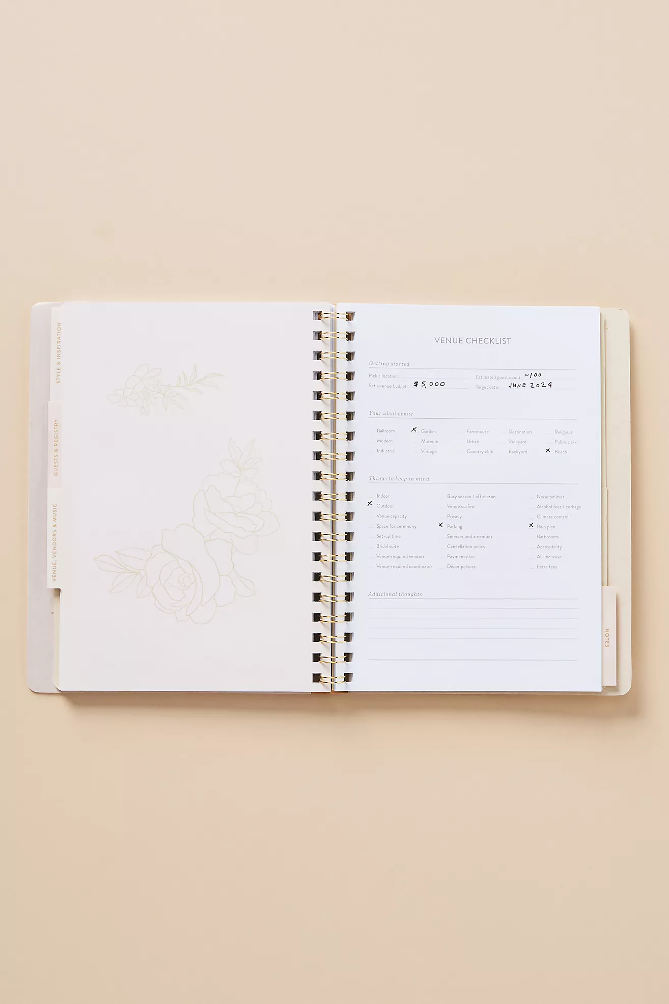 Fringe Studio Our Forever Hardcover Spiral Wedding Planner