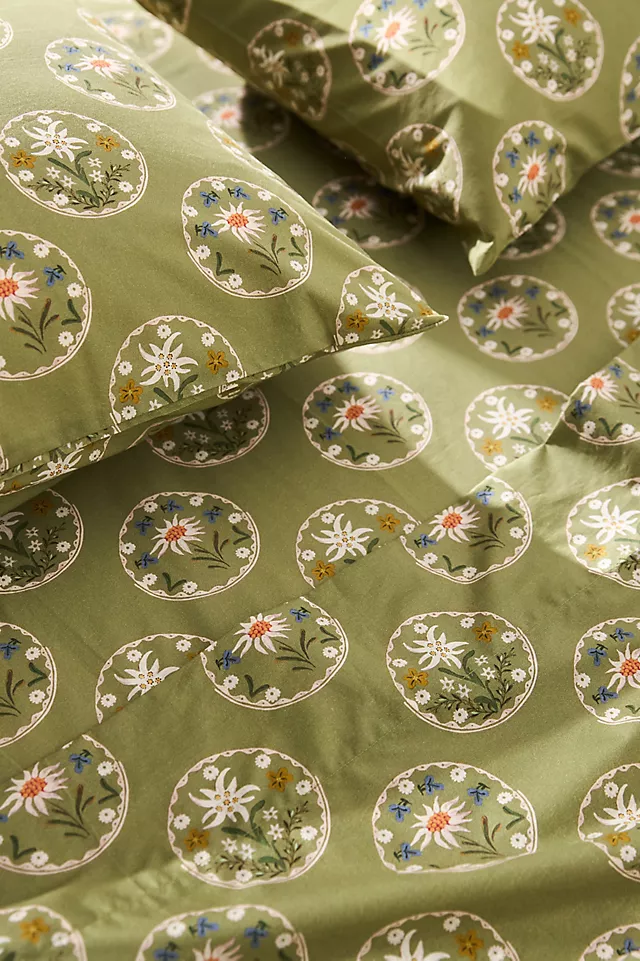 MINDTHEGAP Organic Cotton Percale Printed Sheet Set