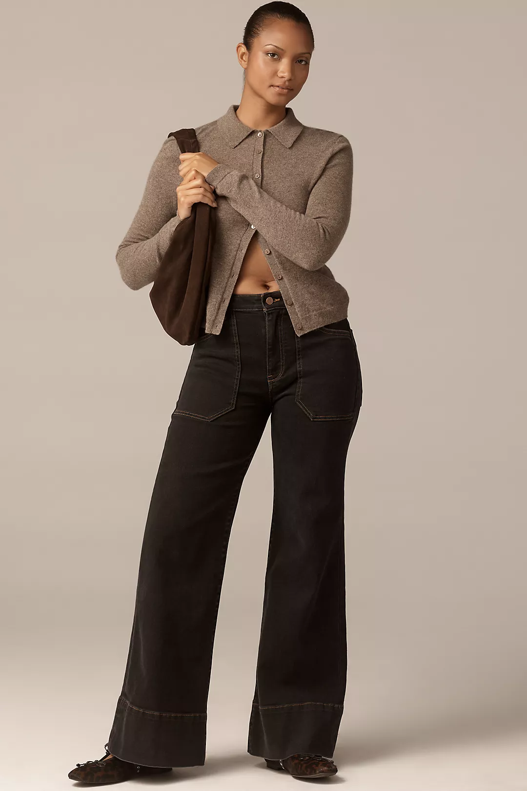 The Rylan Curvy High-Rise Flare Jeans by Pilcro