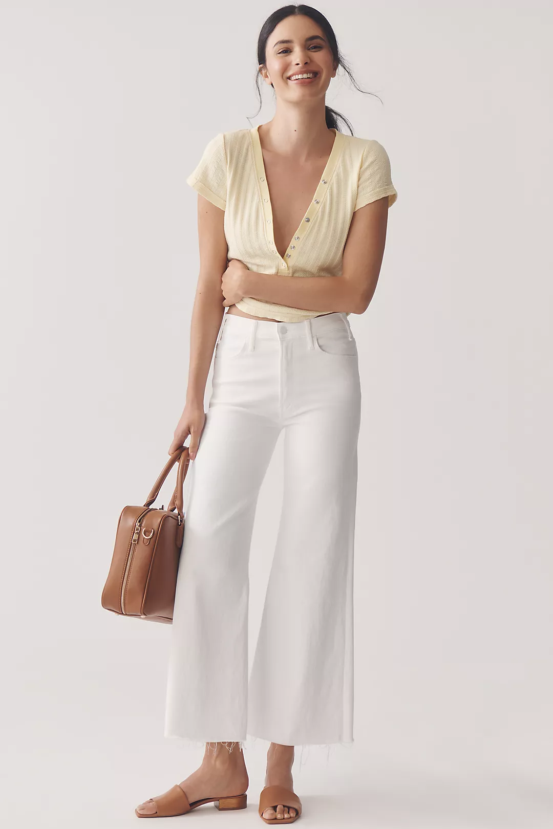 MOTHER The Hustler Roller High-Rise Ankle Jeans