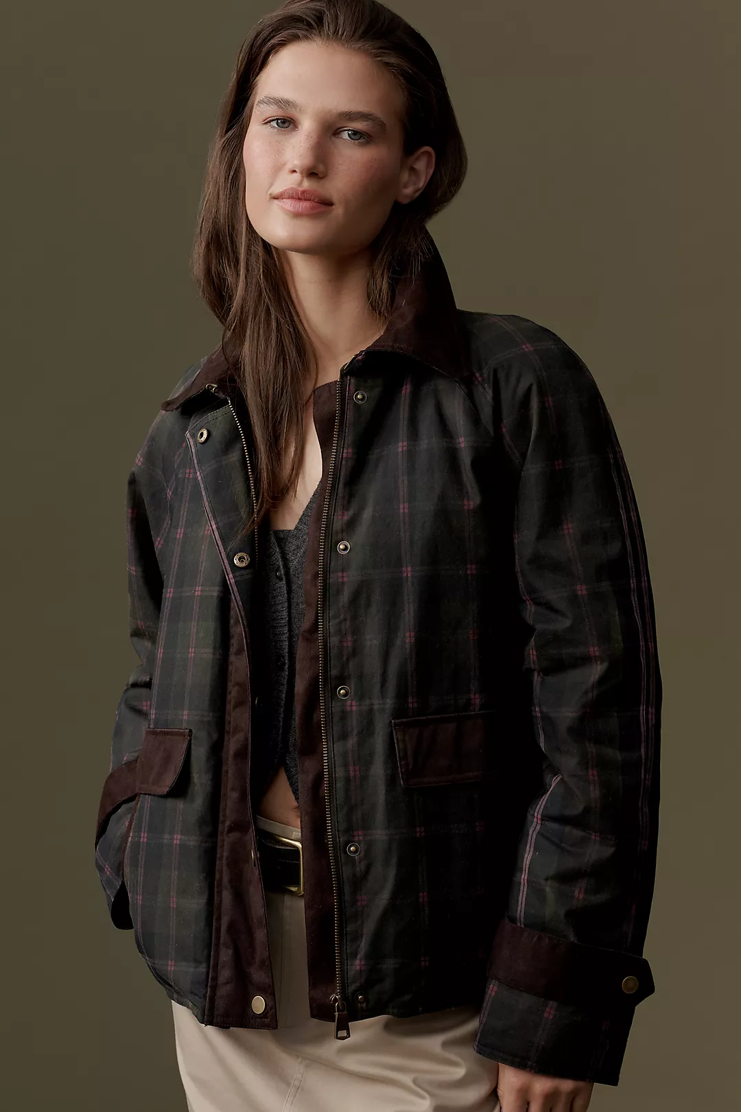 NVLT Waxed Cotton Plaid Jacket