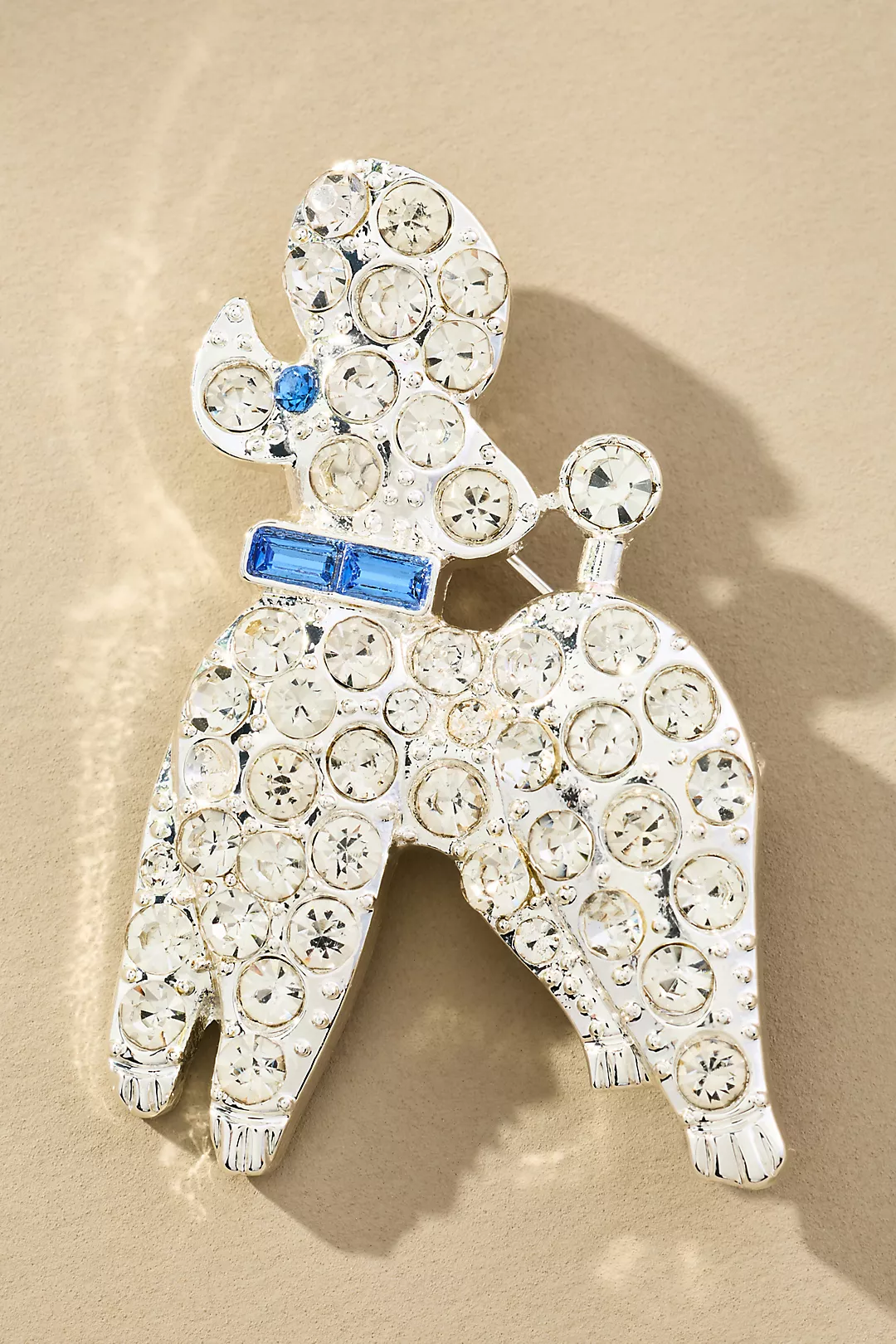Crystal Poodle Brooch