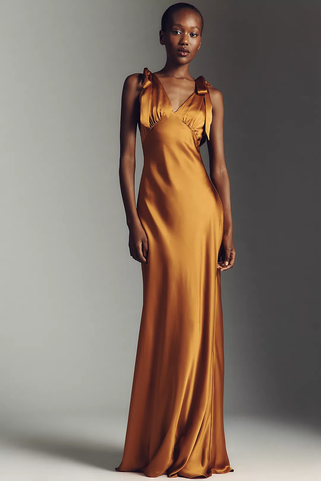 Reformation Pernille Tie-Strap Silk Maxi Dress