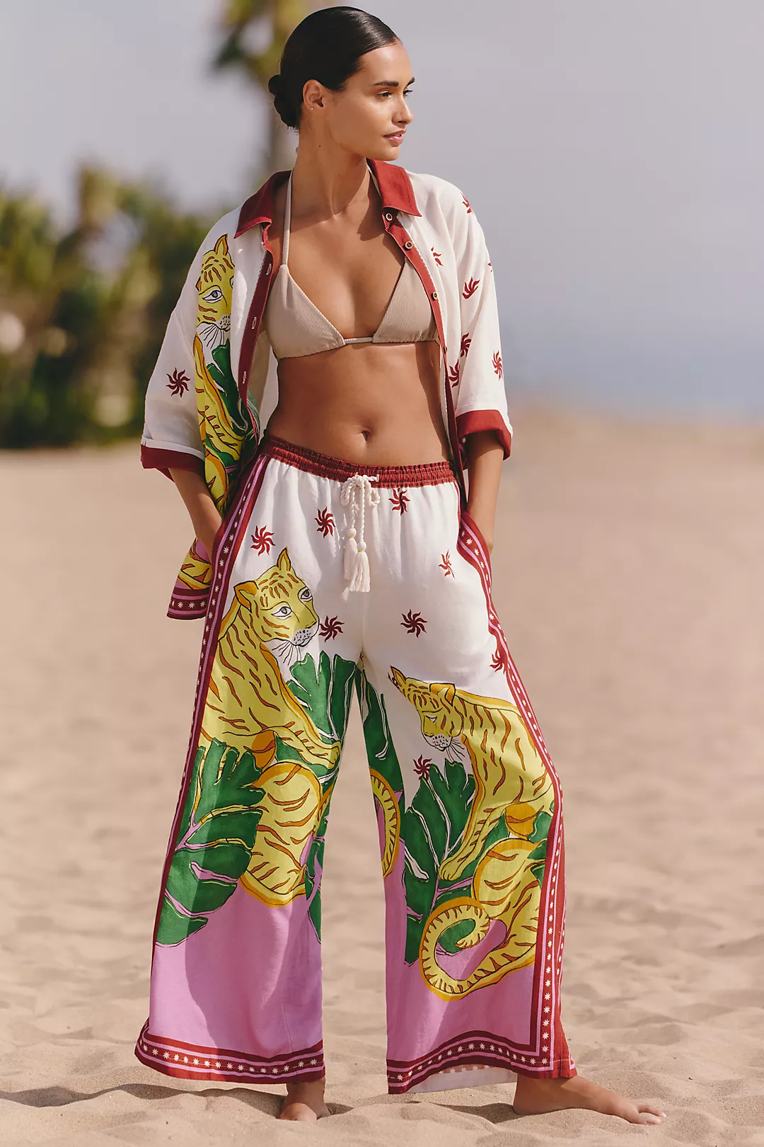 Celandine Linen Blend Wide-Leg Pants