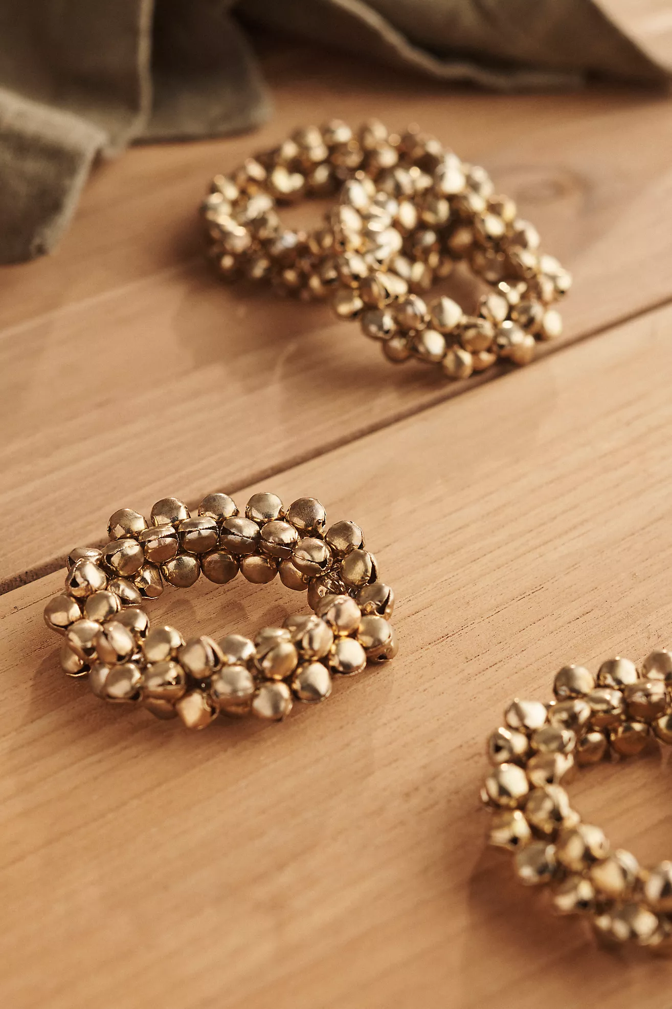 Jingle Bell Napkin Ring Holders, Set of 4