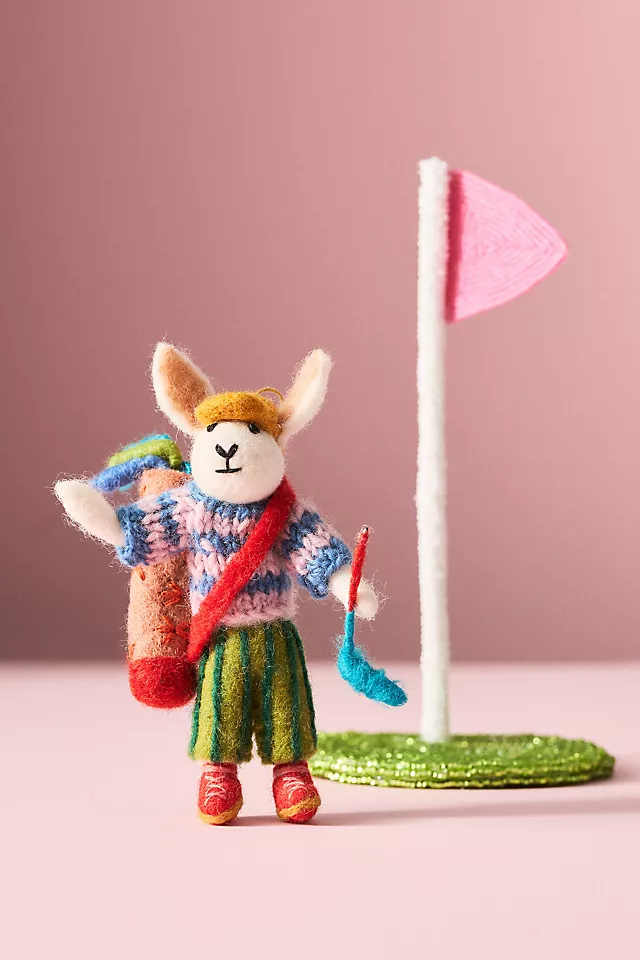 Sporty Bunny Felt Ornament