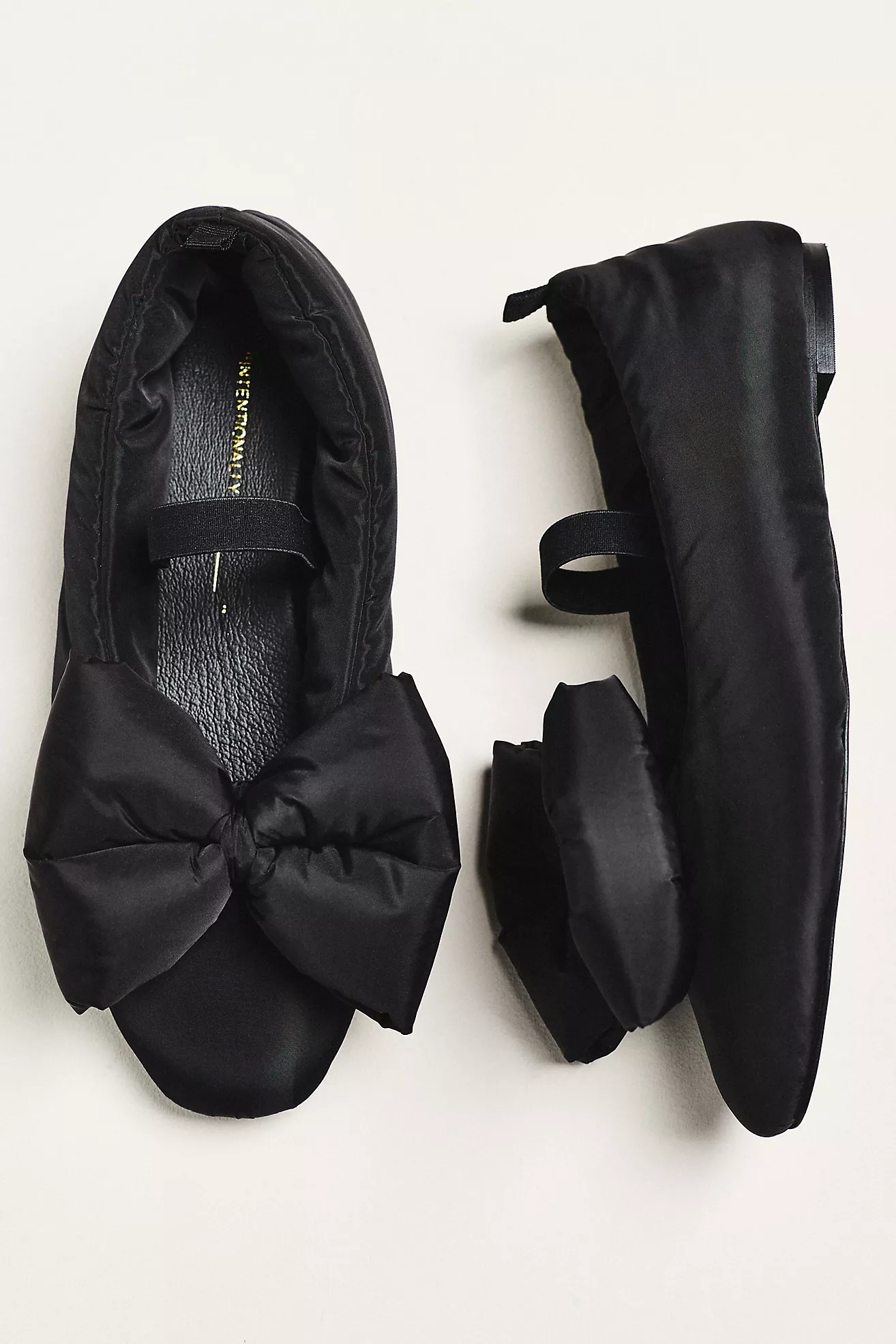 Intentionally Blank Puffy Bow Ballet Flats