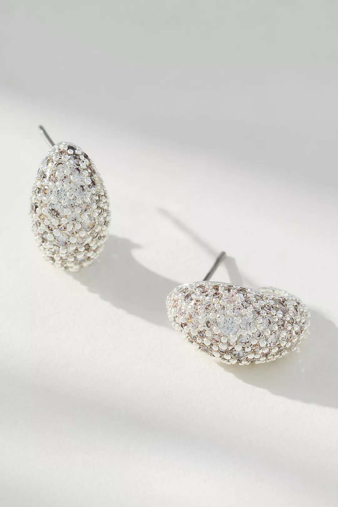 Glitzy Huggie Hoop Earrings