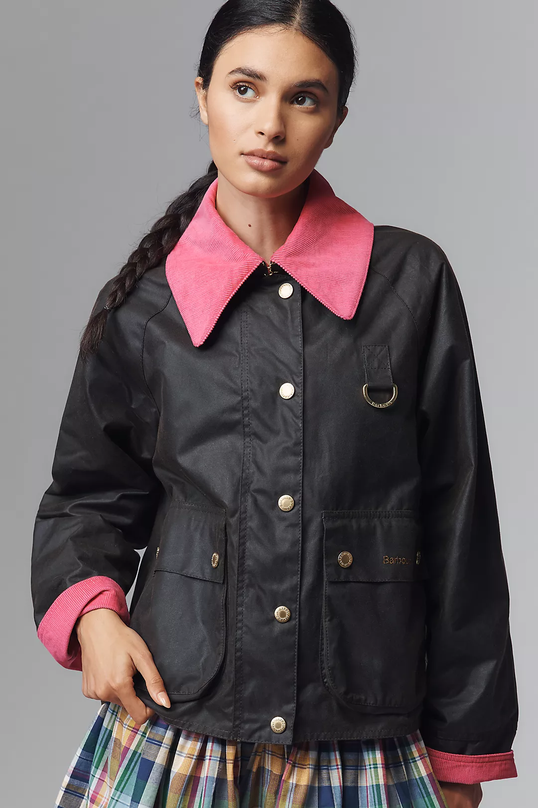 Barbour x Anthropologie Icons Spey Waxed Cotton Jacket