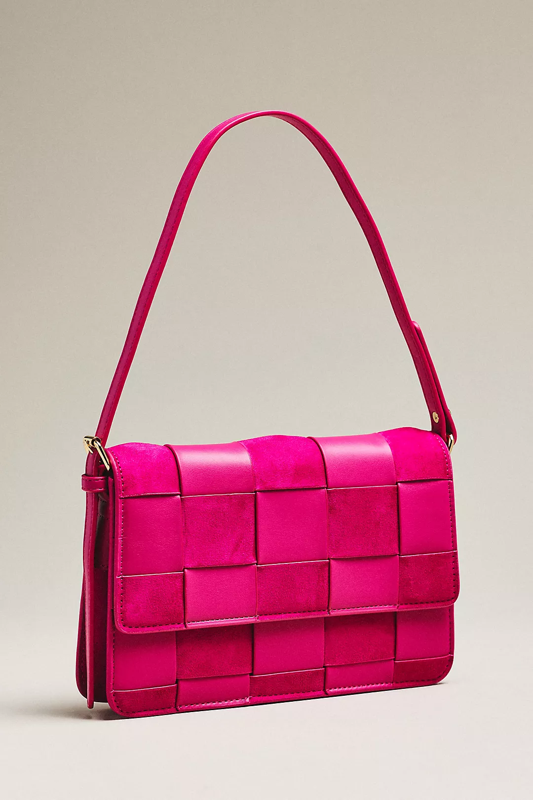 @merricksart x Anthropologie Faux-Suede Woven Shoulder Bag