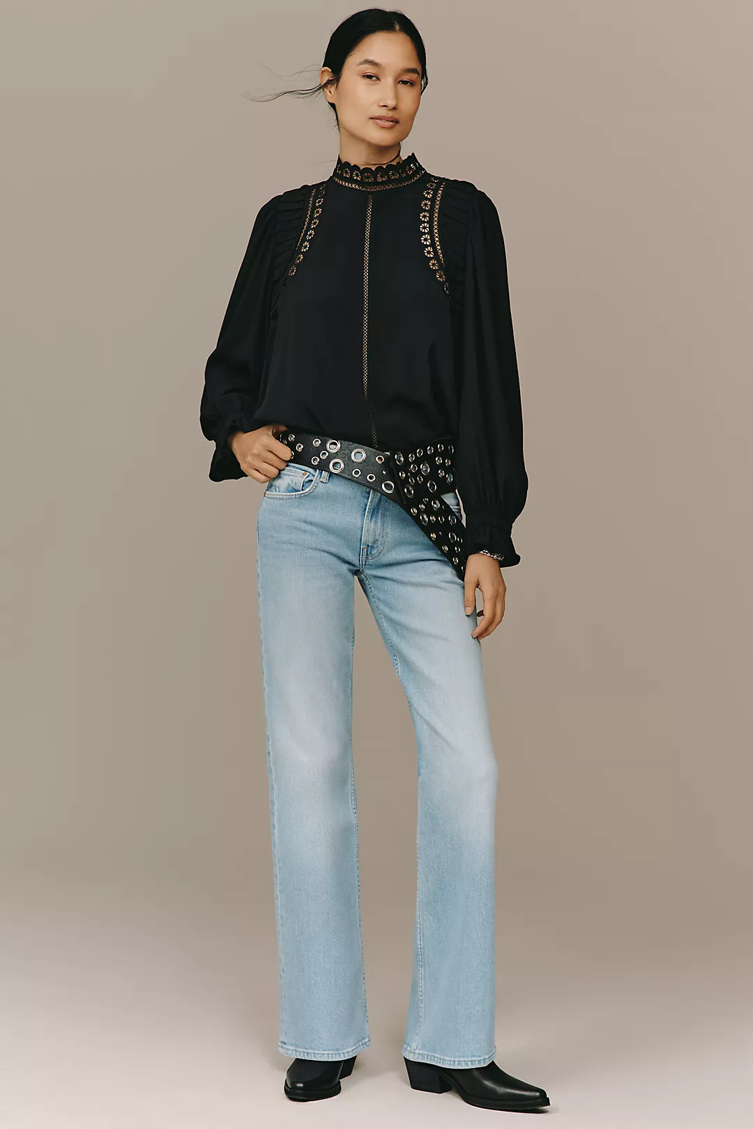 MOTHER The Bookie Sneak High-Rise Bootcut Jeans