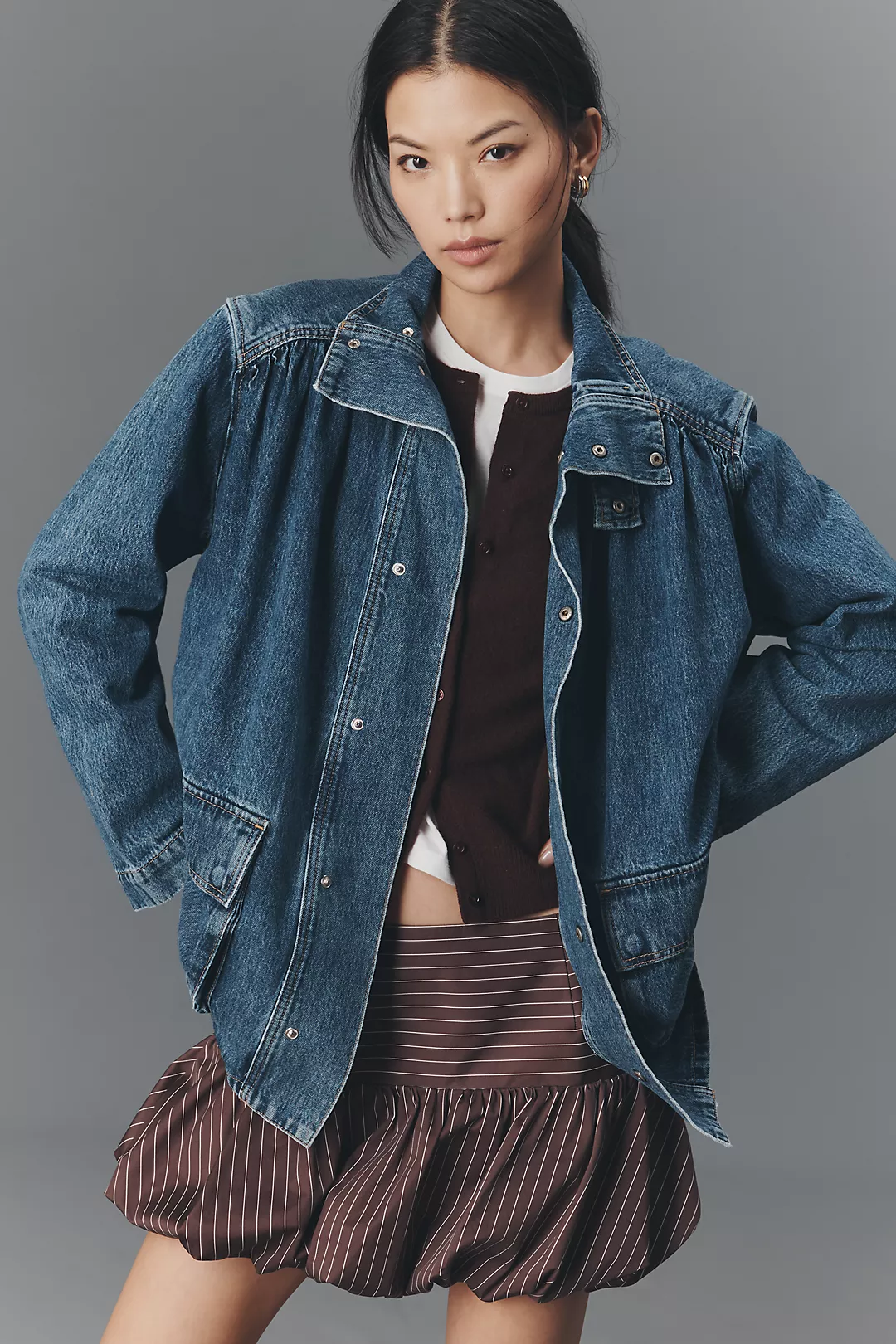 Etica Sonora Bohemian Denim Barn Jacket