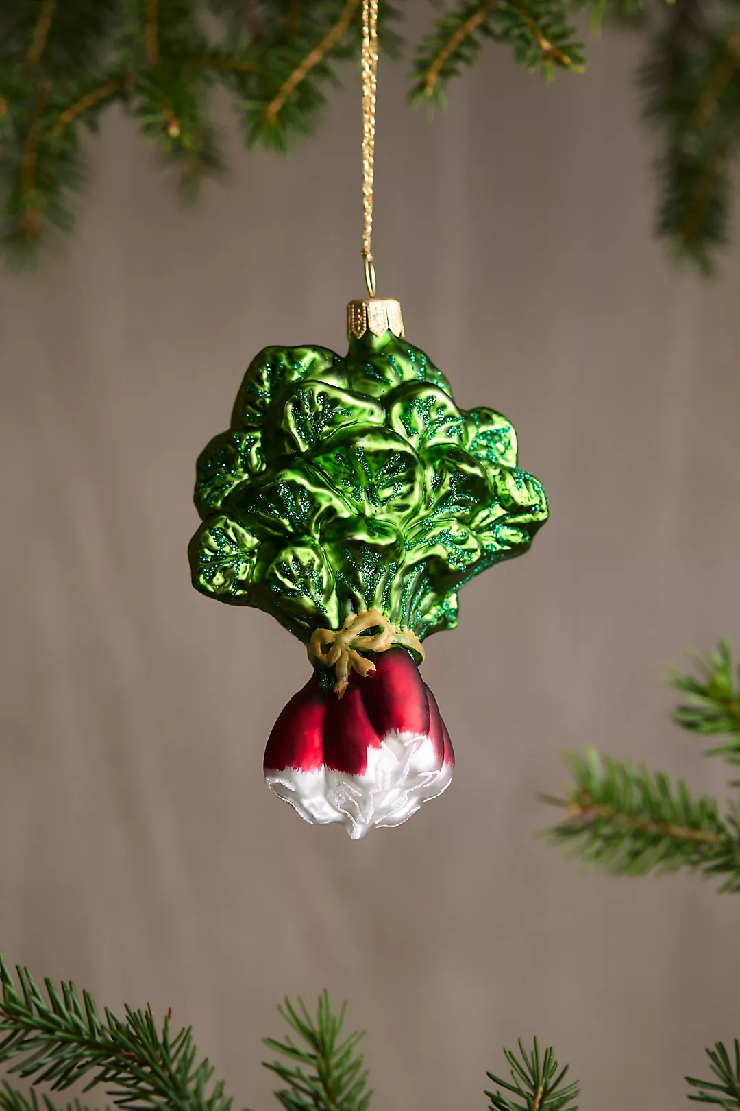 Radish Glass Ornament