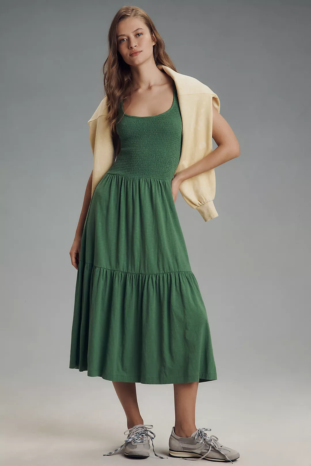 Nation Los Angeles Penelope Cross-Back Midi Dress