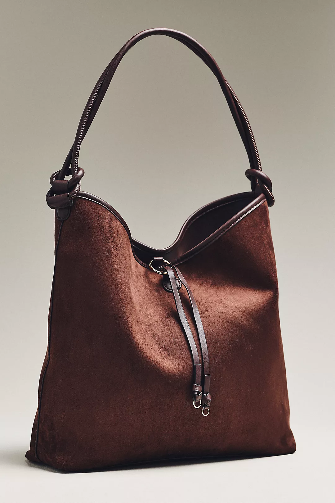 Mali + Lili Knotted Faux-Suede Tote Bag