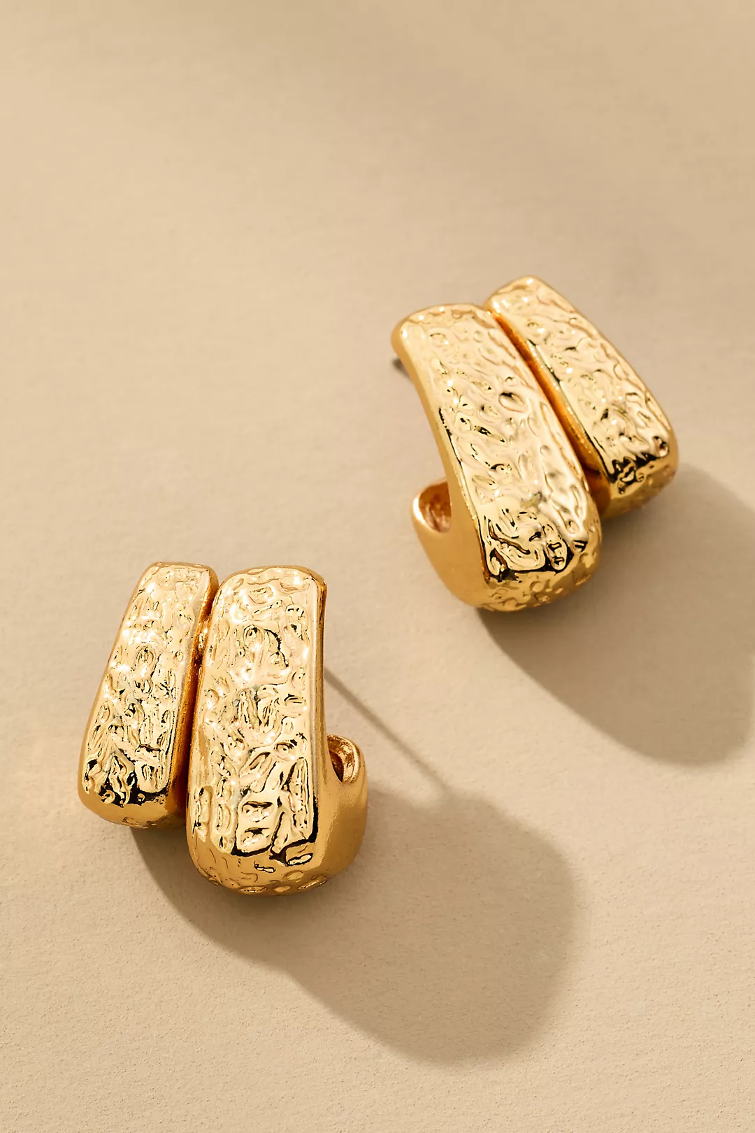 Textured Huggie Hoops