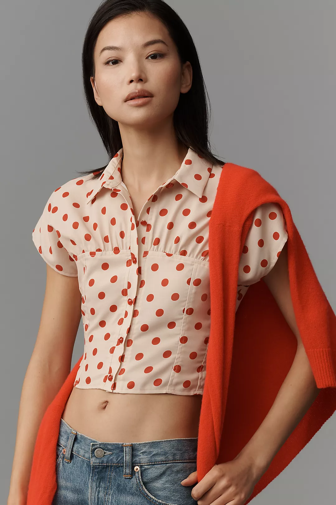 Lisa Says Gah Joanie Polka Dot Blouse