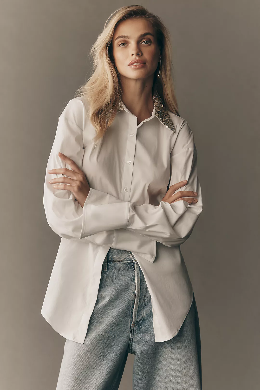 SIMONMILLER Loch Poplin Buttondown Blouse