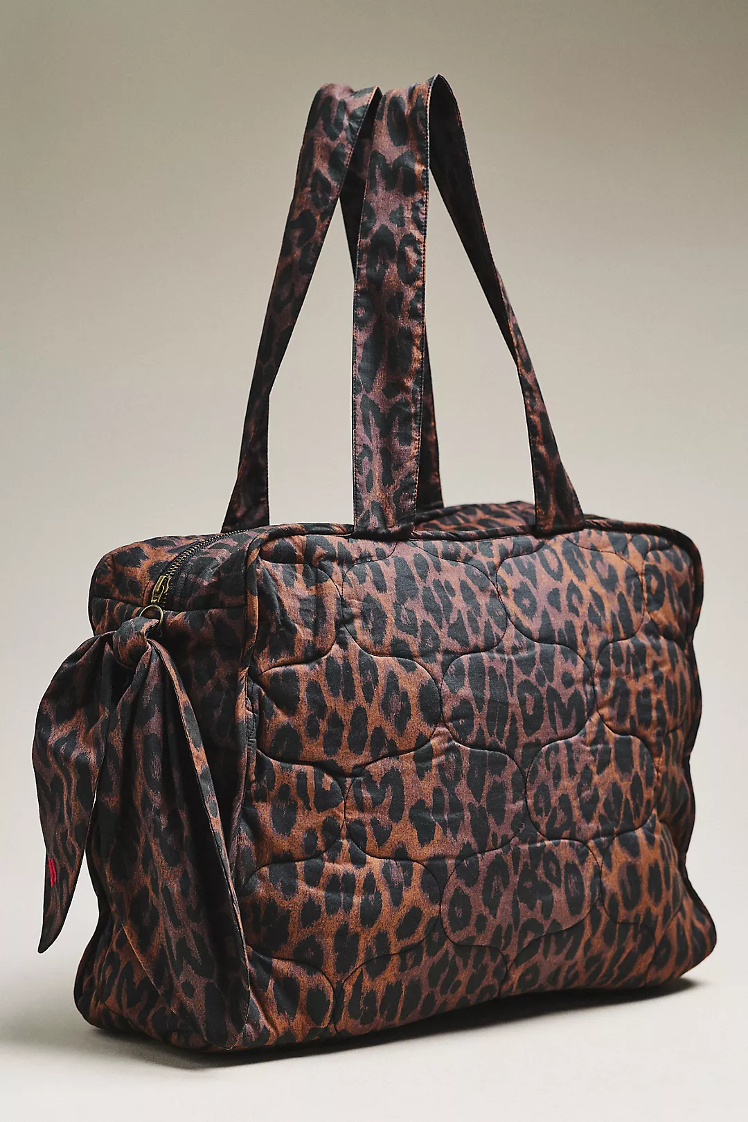 Damson Madder Quilted Leopard Tote
