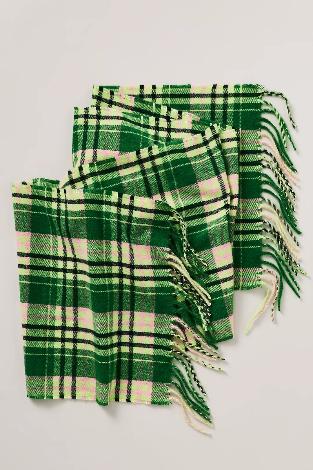 By Anthropologie Plaid Heritage Fringe Scarf
