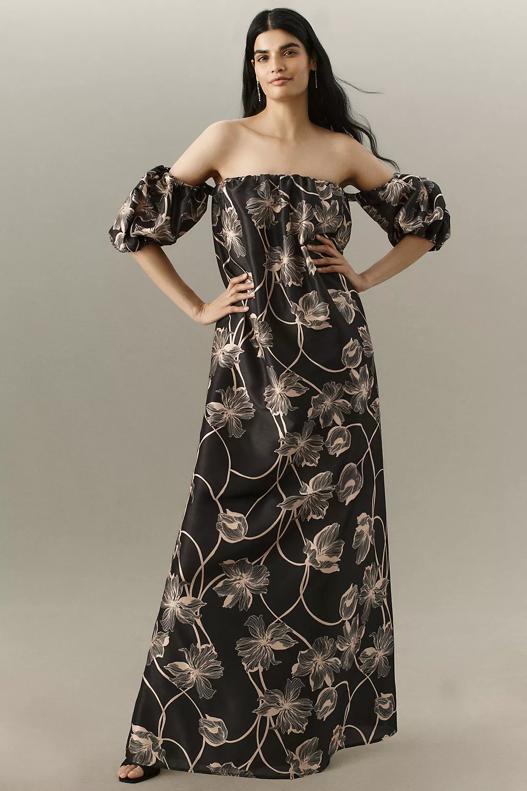 Hutch Iris Off-the-Shoulder Floral Maxi Dress