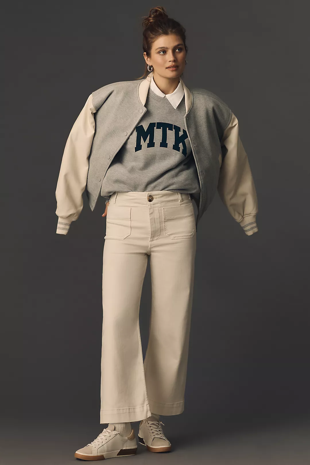 The Colette Crop Wide-Leg Jeans by Maeve