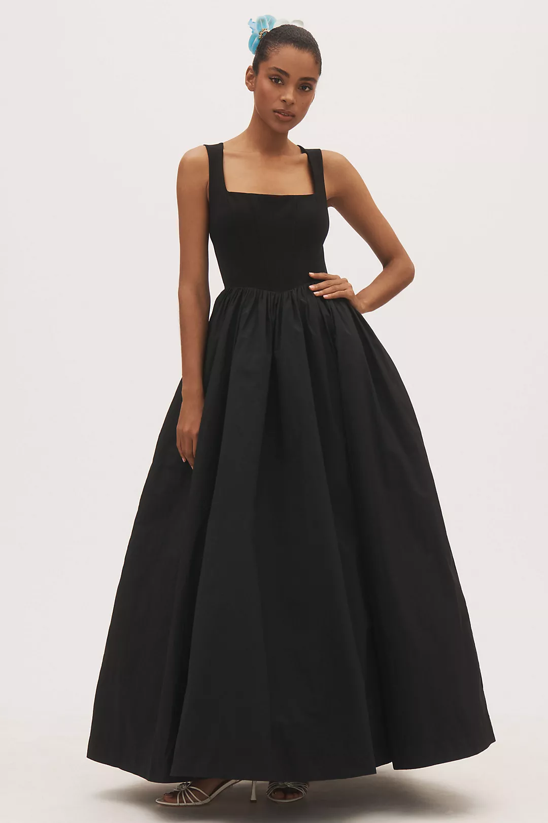 BHLDN Josie Scoop-Neck Corset Fit & Flare Maxi Dress