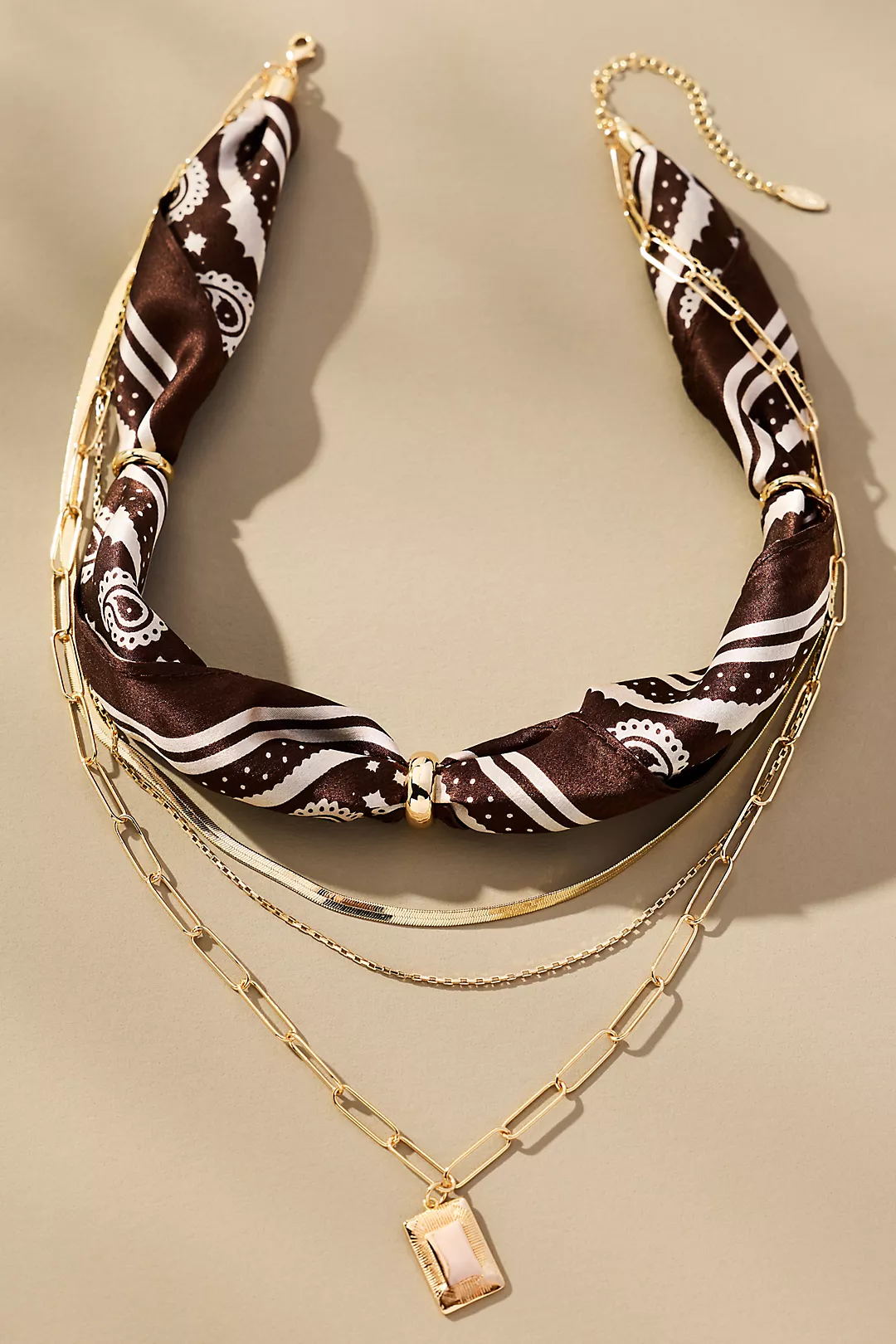 Scarf & Chain Necklace