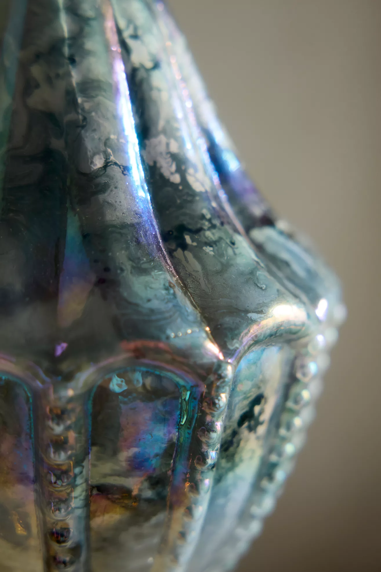 Iridescent Glass Giant Finial Ornament