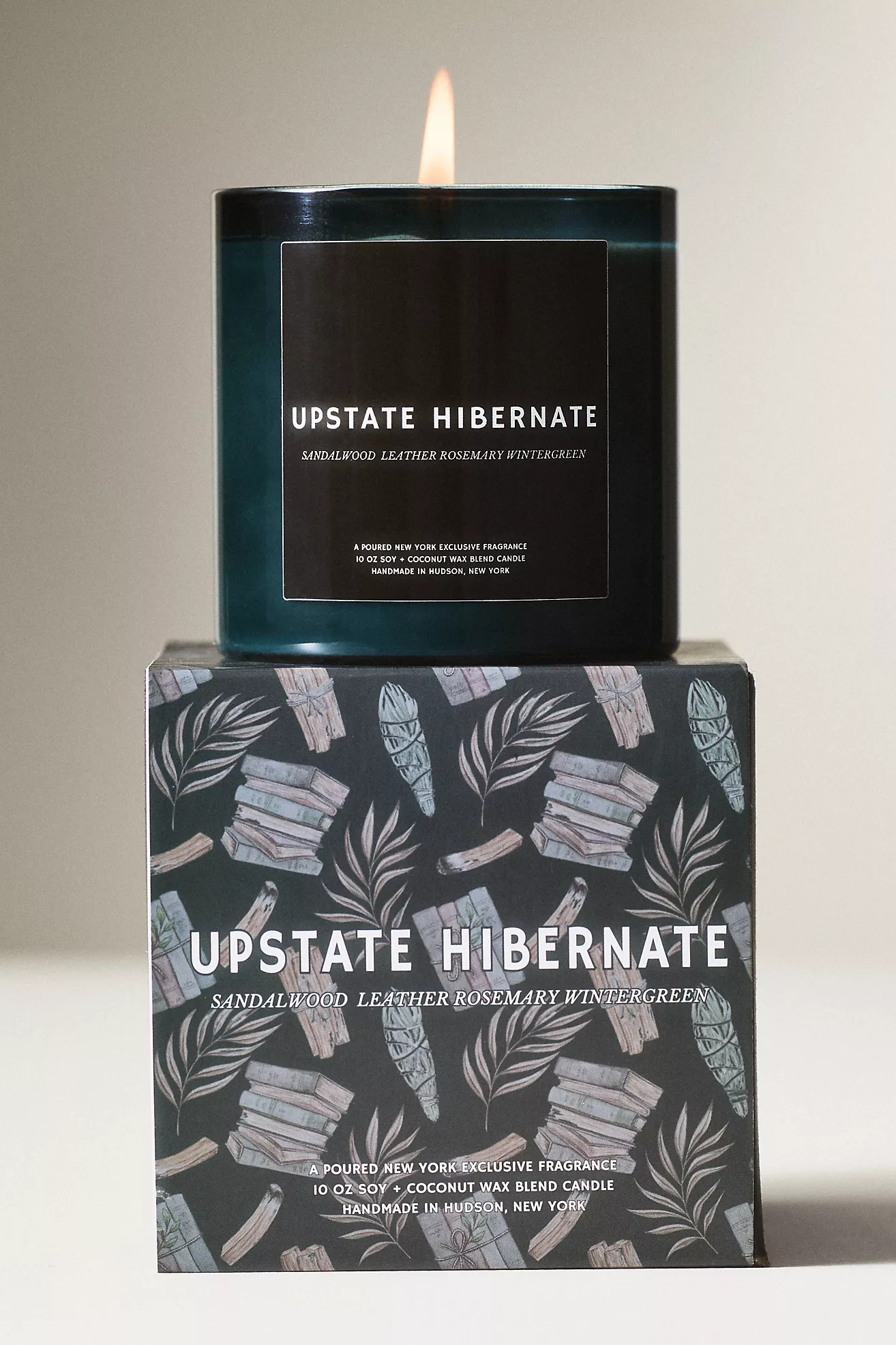 Poured New York Woody Upstate Hibernate Boxed Glass Candle