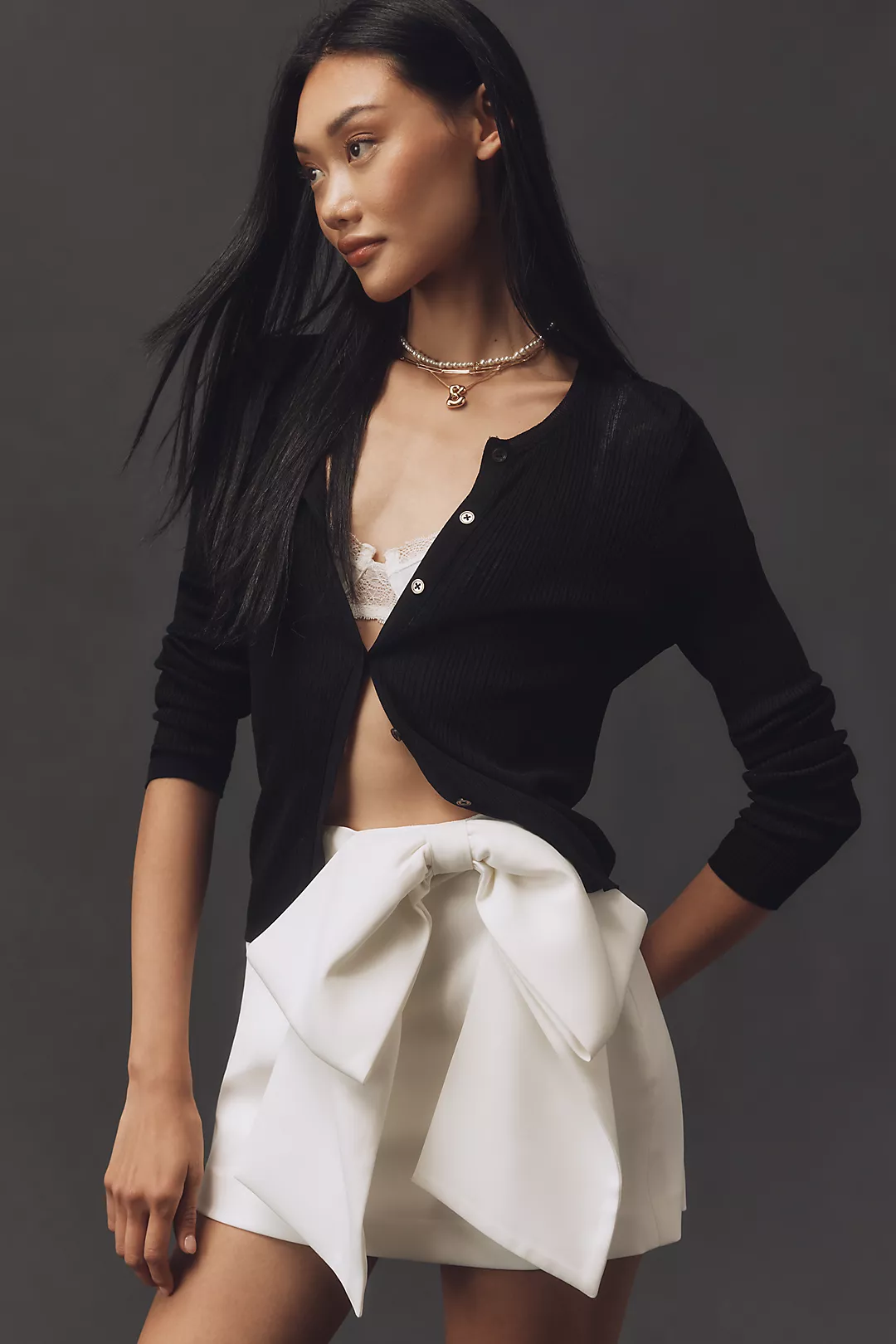 Endless Rose Oversized Bow Mini Skort