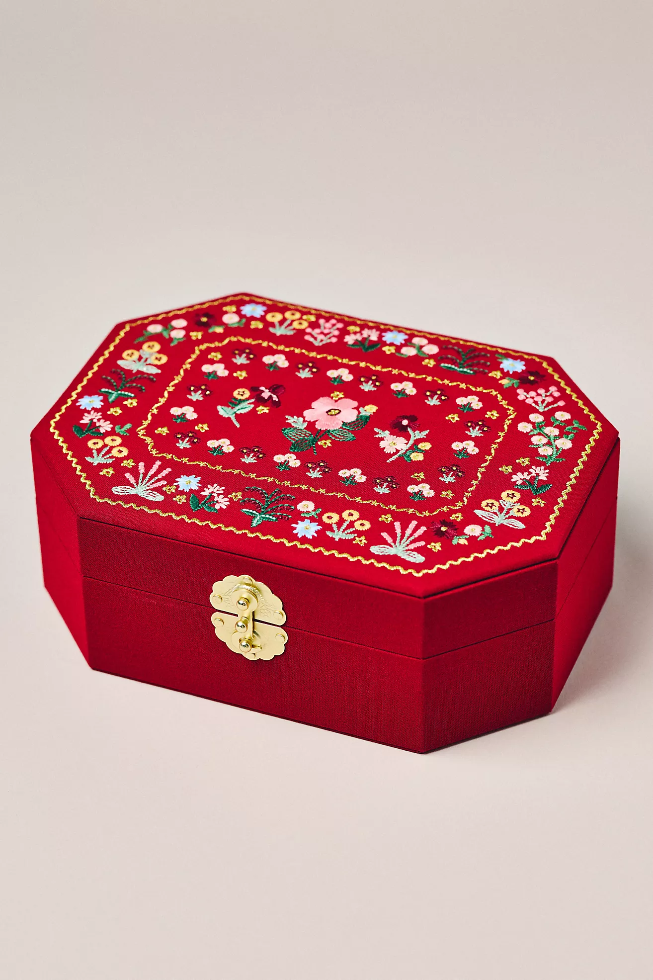 Gemma Embroidered Jewelry Box