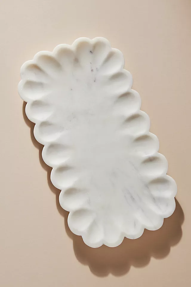 Marble Scalloped Tray