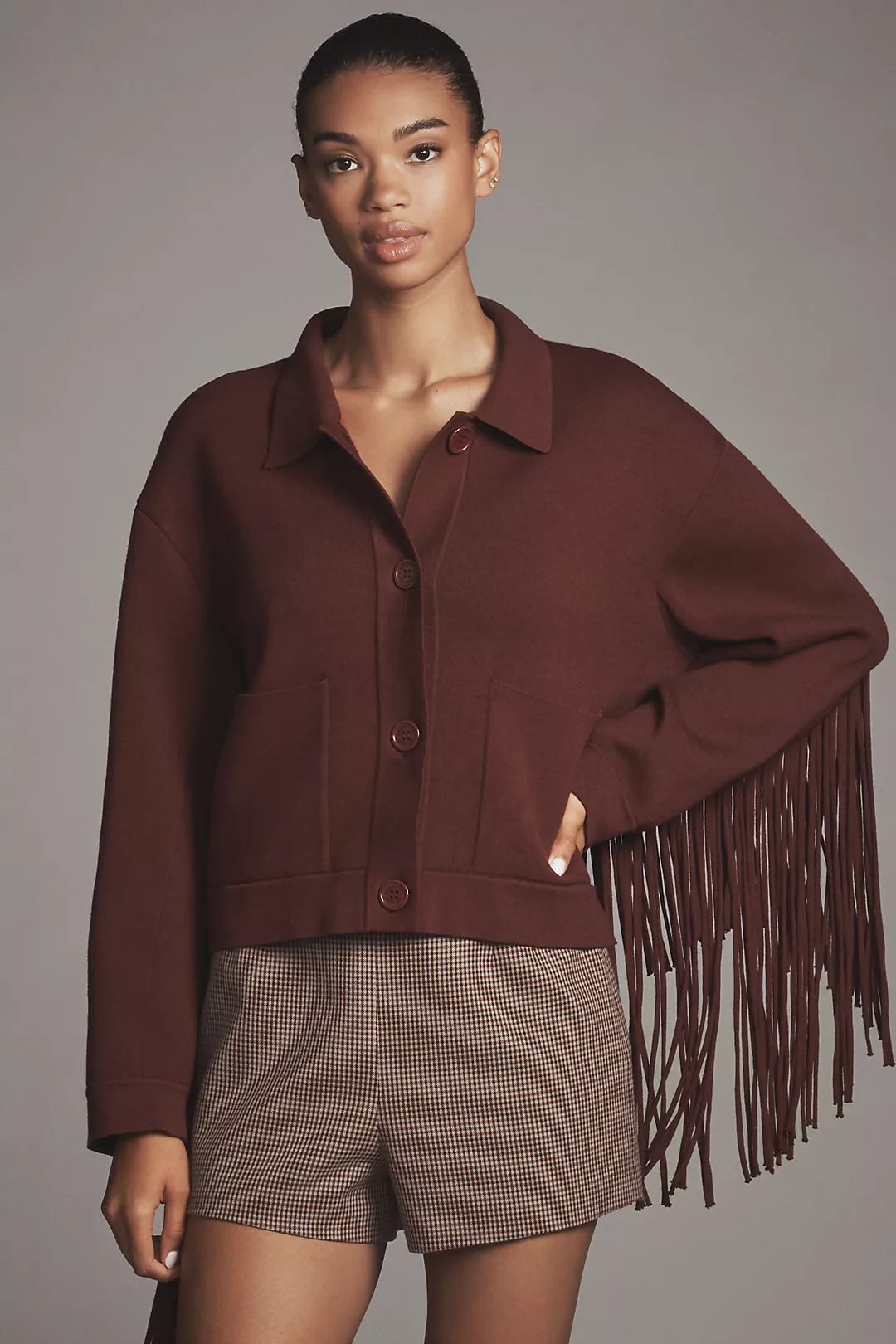 Essentiel Antwerp Fringed Cardigan Sweater