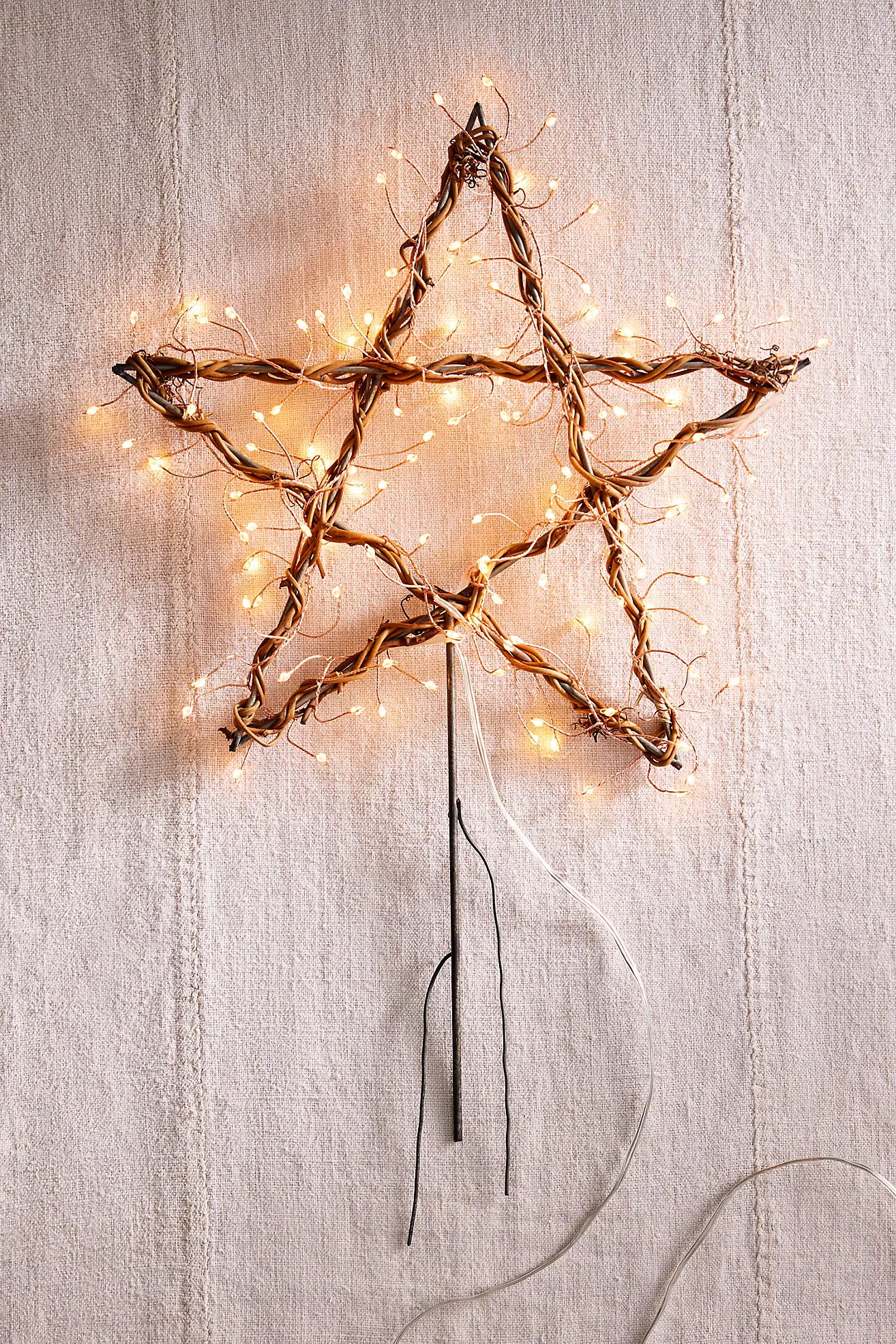 Twinkling Illuminated Vine Star Tree Topper