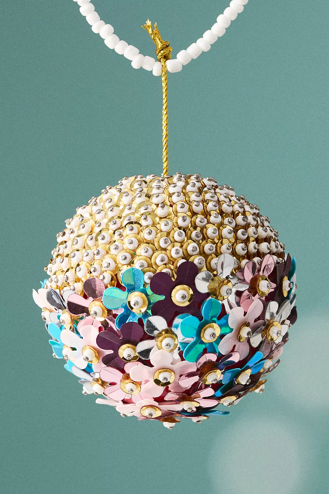 Sequin Rainbow Ball Ornament